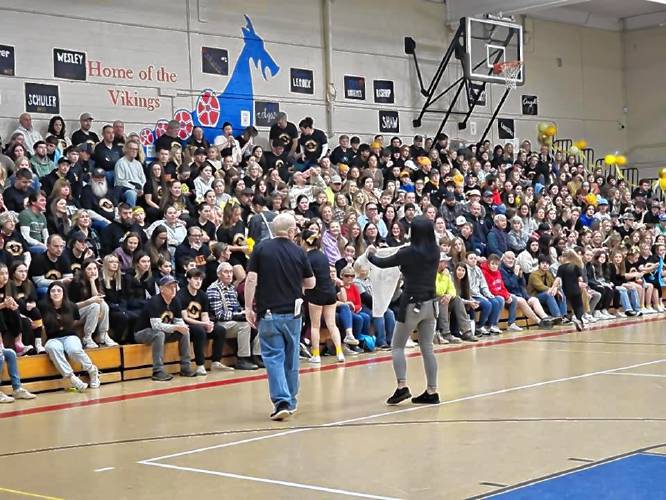 The Mascenic High School gymnasium was packed to support the Phillips family.
