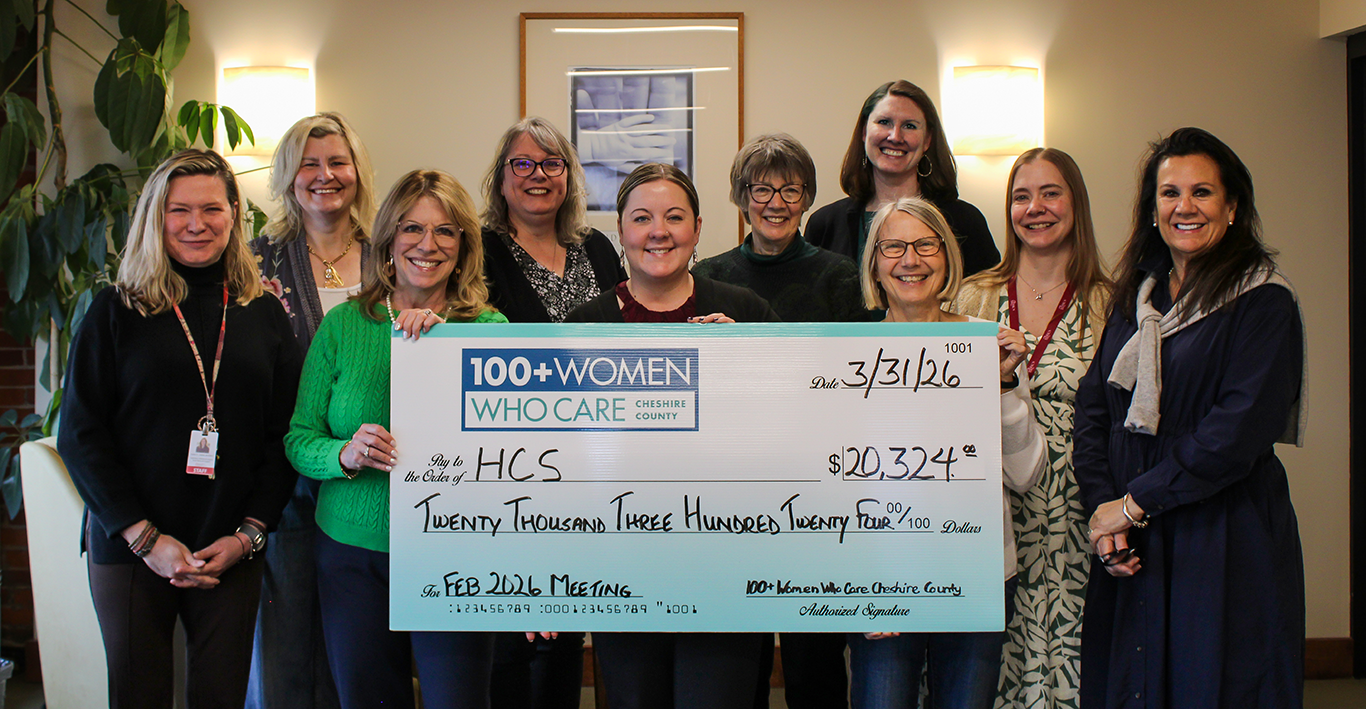 100+ Women Who Care Cheshire County supports Home Healthcare Hospice